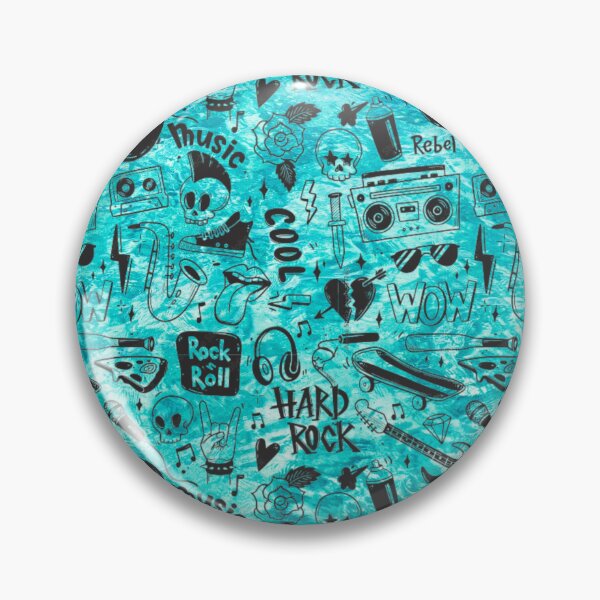 Item preview, Aqua Blue Music Pattern designed and sold by Profitrip.
