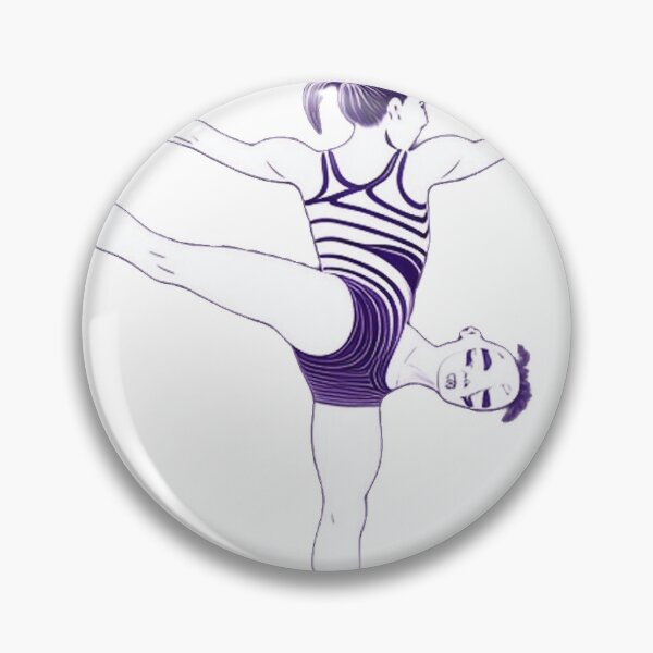 Item preview, a gymnast performing an intricate routine on the balance beam 	 designed and sold by valljahemraw.