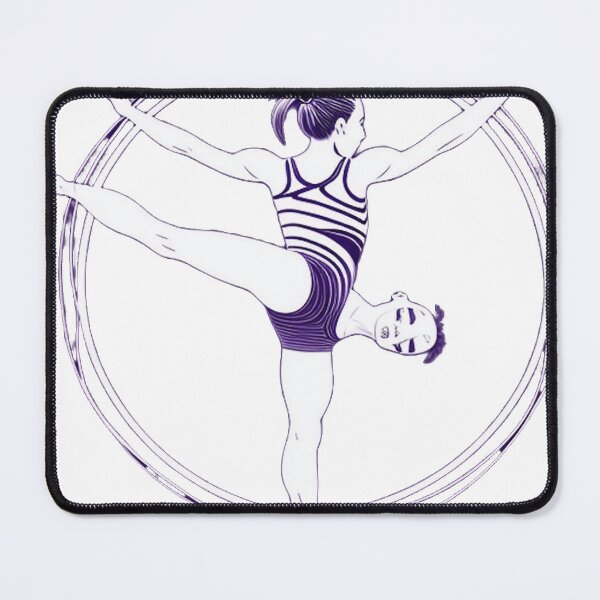 Item preview, a gymnast performing an intricate routine on the balance beam 	 designed and sold by valljahemraw.