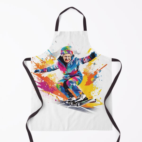 Item preview, Royal Skiing Adventure: Queen Elizabeth II's Pop Art Parody! designed and sold by calharborne.