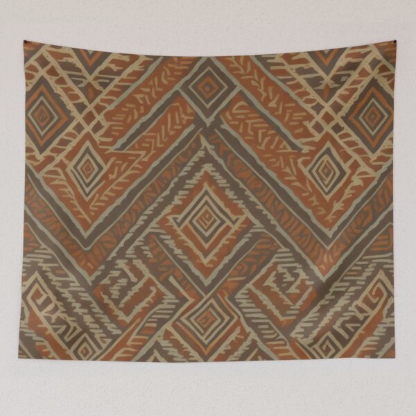 Aperçu de l'œuvre Tribal Chevron Naturalistic Pattern Design Print créée et vendue par randomtdesigns.