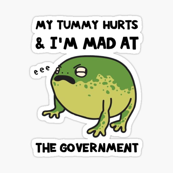 Item preview, political frog designed and sold by TinyBubbleTinks.