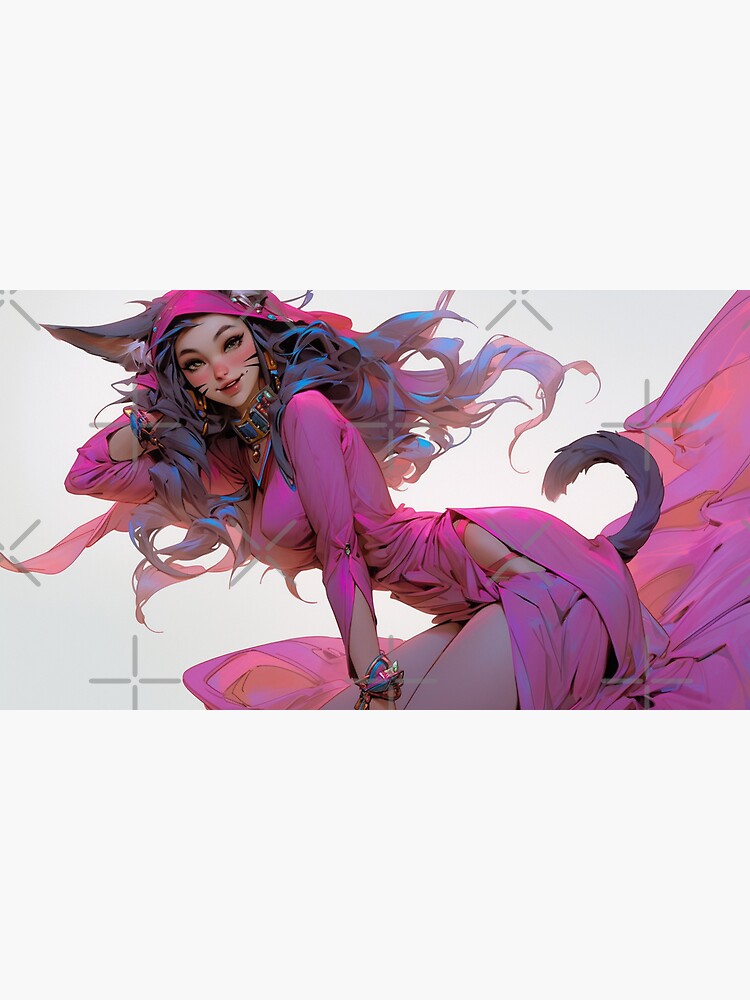 Thumbnail 3 of 3, Sticker, Cyberpunk Cute Anime Girl designed and sold by Bien Design.