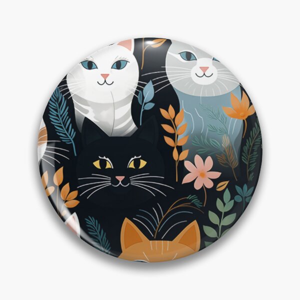 Item preview, Friendly cats pattern  designed and sold by SmileshareShop.