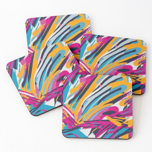 Item preview, Colorful Abstract Brushstrokes Pattern Design Print designed and sold by randomtdesigns.