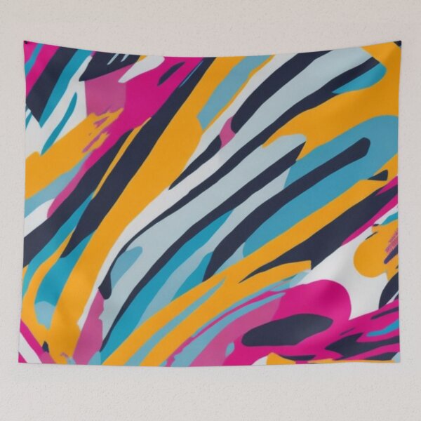 Item preview, Colorful Abstract Brushstrokes Pattern Design Print designed and sold by randomtdesigns.