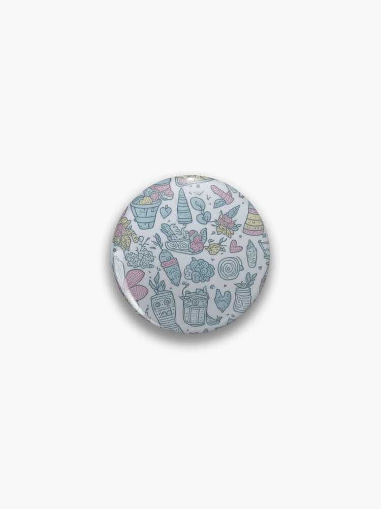 Thumbnail 1 of 3, Pin, Random Doodles Pattern Design Print designed and sold by randomtdesigns.
