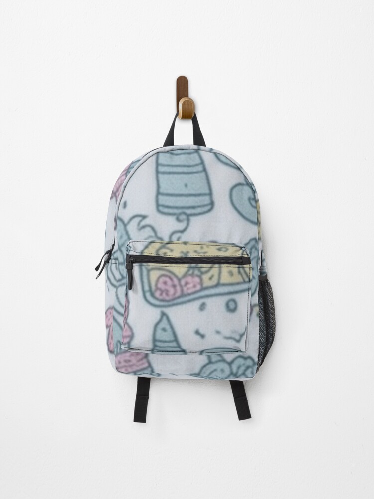 Thumbnail 1 of 3, Backpack, Random Doodles Pattern Design Print designed and sold by randomtdesigns.