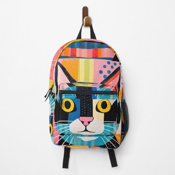 Item preview, Vibrant Whiskers - A Playful Cat Painting in Colorful Composition designed and sold by vadimcarazan.