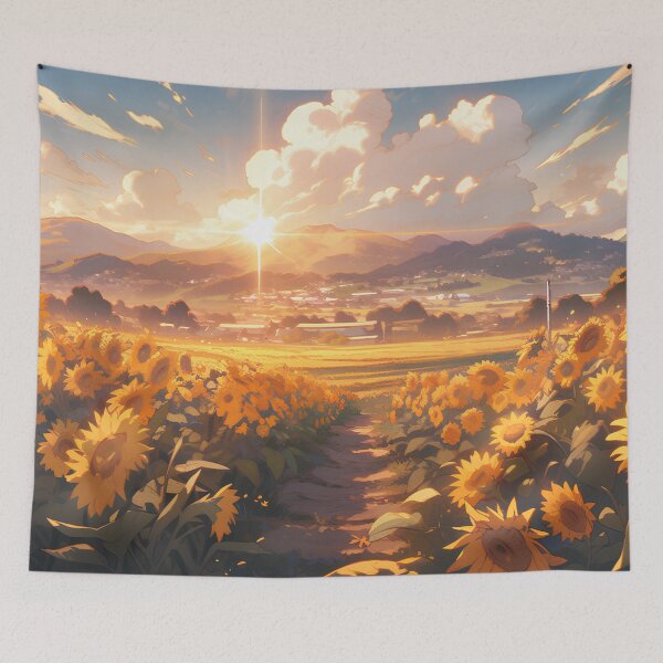 Item preview, Radiant Sunflower Fields: A Path of Blossoms to the Golden Horizon designed and sold by Wylveragon.