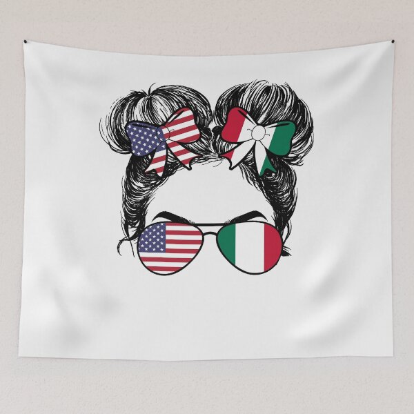 Item preview, Half American Half Italian Women USA Haiti Flag Patriot designed and sold by mainana78.