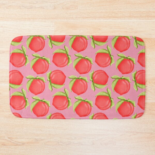 Item preview, Juicy Peaches On Pink Background, Fruit Pattern designed and sold by tartagain.