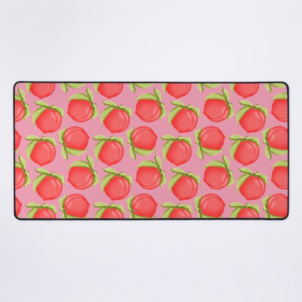 Item preview, Juicy Peaches On Pink Background, Fruit Pattern designed and sold by tartagain.