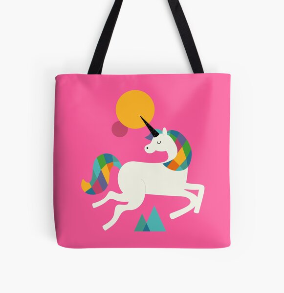 To be a unicorn Duffle Bag by Andy Westface