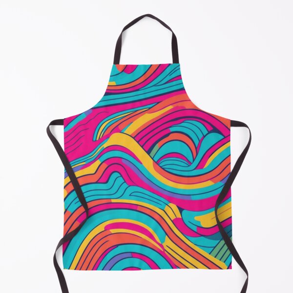 Artikelvorschau, Lebendiger, farbenfroher Retro-Wellenmuster-Designdruck entworfen und verkauft von randomtdesigns.