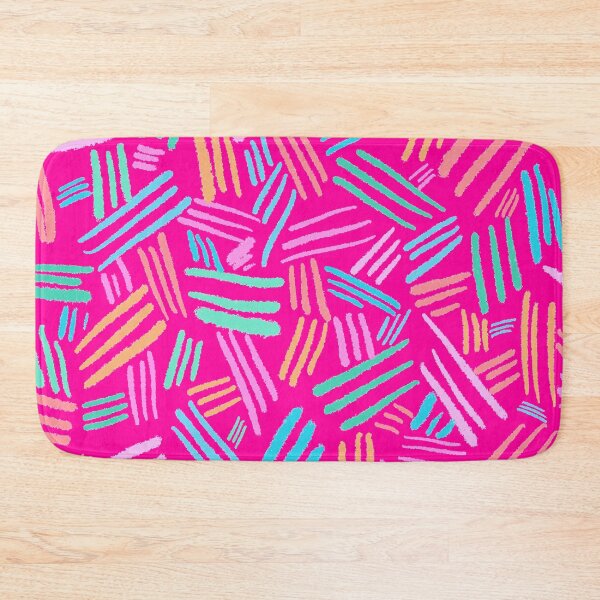 Item preview, Colorful Chalk Lines - Bright Neon Pink designed and sold by Timeknights.