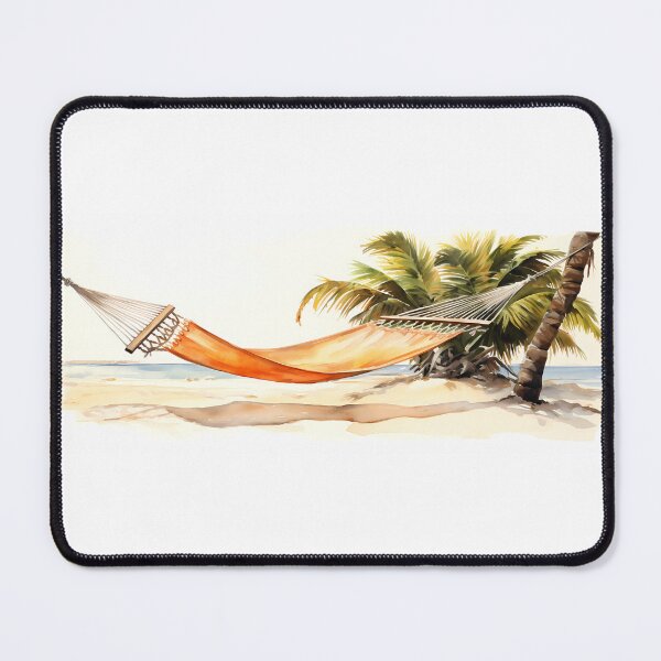 Artikelvorschau, Beach Hammock Watercolor entworfen und verkauft von tropicaltee.
