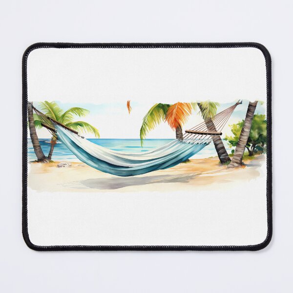 Artikelvorschau, Beach Hammock Watercolor entworfen und verkauft von tropicaltee.