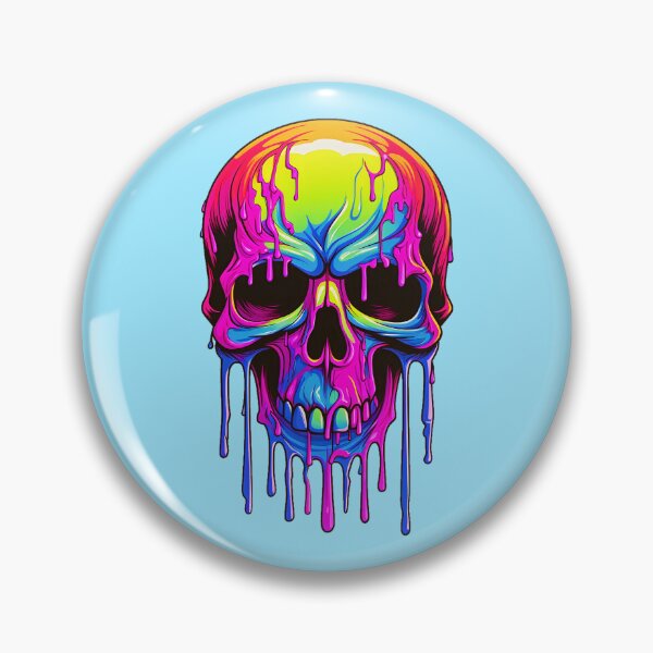 Item preview, Colorful Dripping Skull | Colorful Melting Skull | Graffiti Skull designed and sold by CoolHippoQuotes.