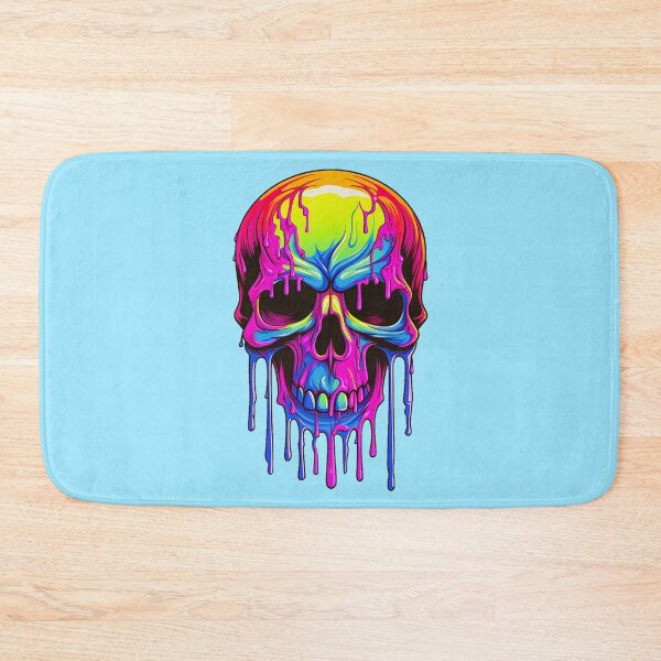 Item preview, Colorful Dripping Skull | Colorful Melting Skull | Graffiti Skull designed and sold by CoolHippoQuotes.
