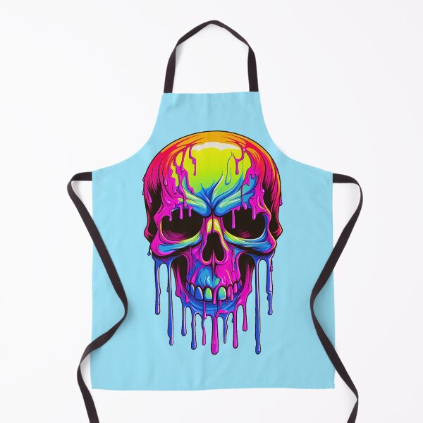 Item preview, Colorful Dripping Skull | Colorful Melting Skull | Graffiti Skull designed and sold by CoolHippoQuotes.