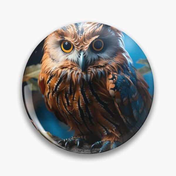 Item preview, A wise-looking owl perched on a tree branch at night designed and sold by artumbre.