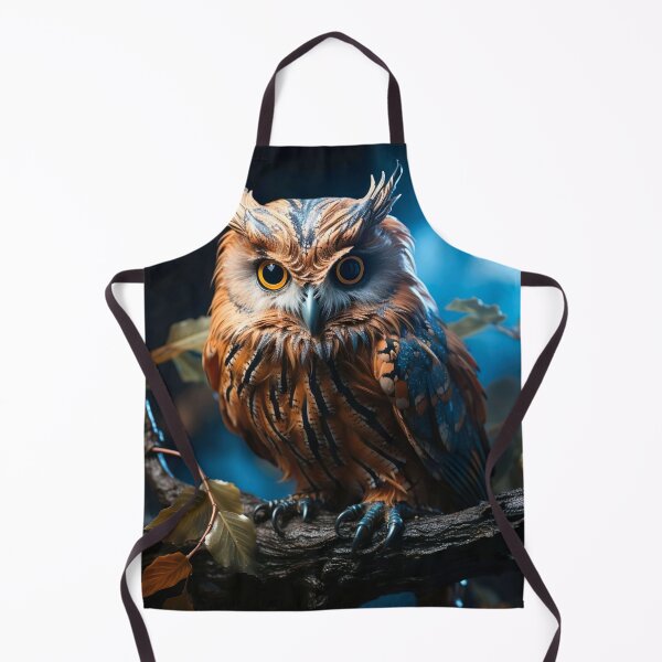 Item preview, A wise-looking owl perched on a tree branch at night designed and sold by artumbre.