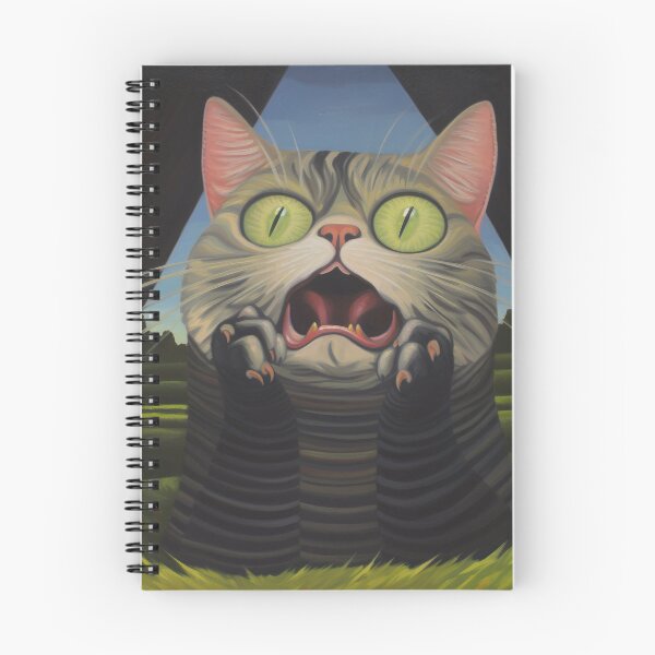 Item preview, Startled Whiskers - Exaggerated Expressions on Striped Canvas designed and sold by vadimcarazan.