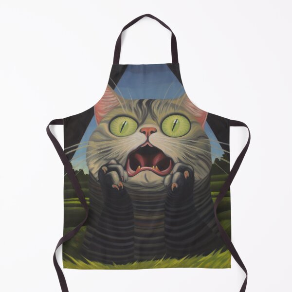 Item preview, Startled Whiskers - Exaggerated Expressions on Striped Canvas designed and sold by vadimcarazan.