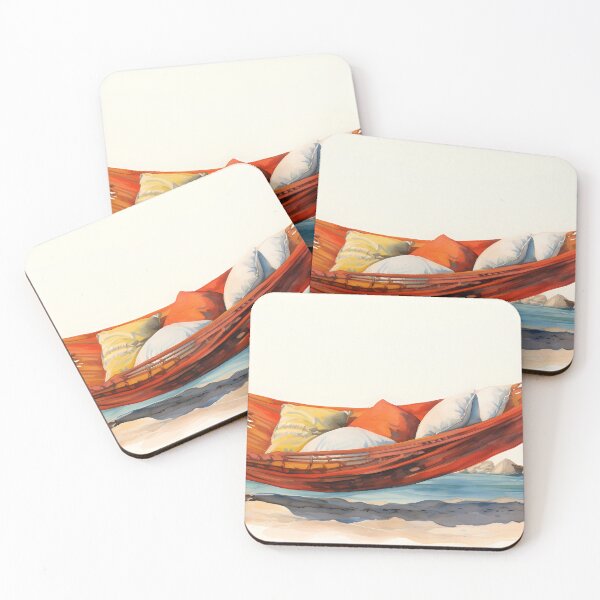 Artikelvorschau, Beach Hammock Watercolor entworfen und verkauft von tropicaltee.