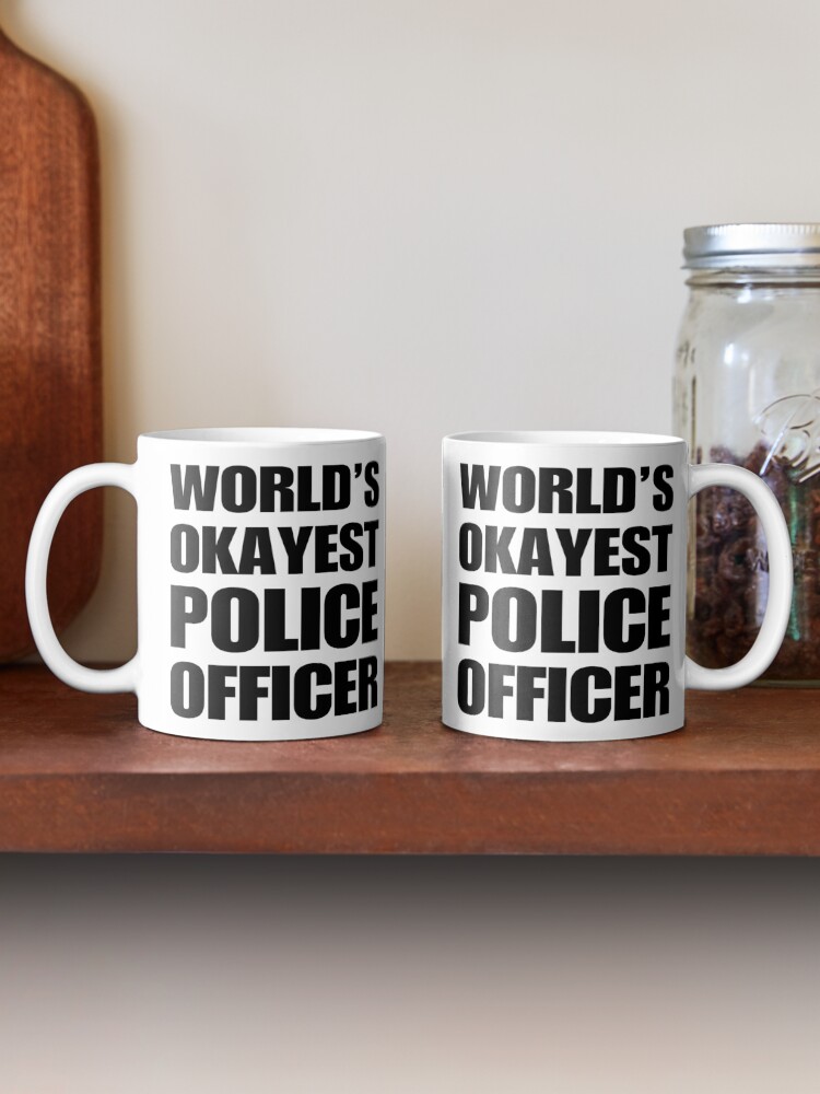 Thumbnail 2 of 6, Coffee Mug, Funny World's Okayest Police Officer Gifts For Police Officers Coffee Mugs designed and sold by christianadams.
