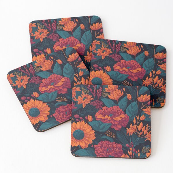 Item preview, A vibrant floral digital art with warm tones designed and sold by VirtualPalette.