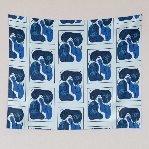 Item preview, Abstract Blue Flowers  designed and sold by Nessiknacks0301.