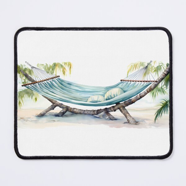 Artikelvorschau, Beach Hammock Watercolor entworfen und verkauft von tropicaltee.