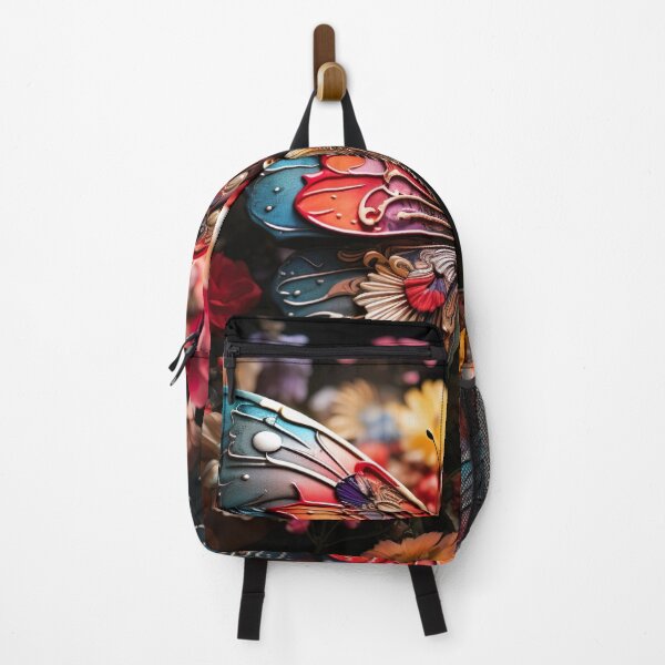 Item preview, A colorful butterfly fluttering among vibrant flowers designed and sold by artumbre.