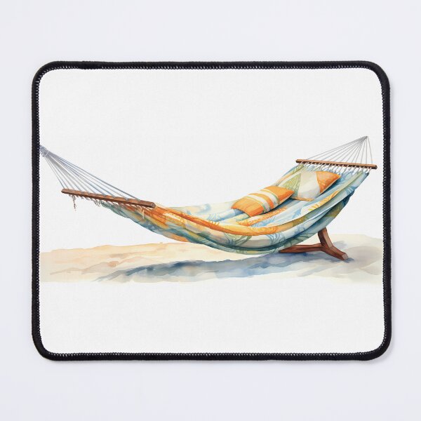 Artikelvorschau, Beach Hammock Watercolor entworfen und verkauft von tropicaltee.