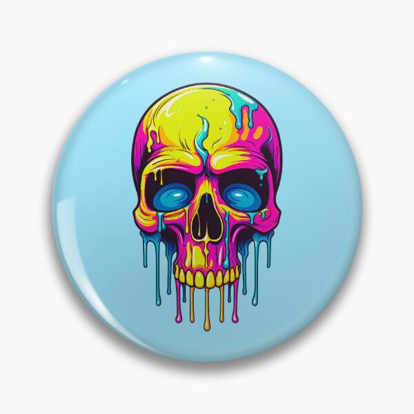 Item preview, Colorful Dripping Skull | Colorful Melting Skull | Graffiti Skull designed and sold by CoolHippoQuotes.