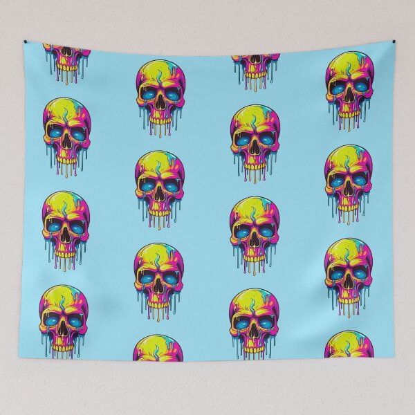 Item preview, Colorful Dripping Skull | Colorful Melting Skull | Graffiti Skull designed and sold by CoolHippoQuotes.