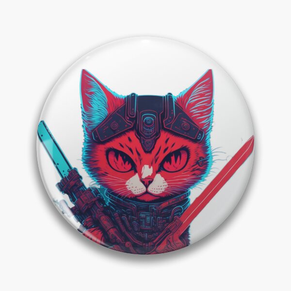 Item preview, I'M going now A cat wearing armor holding a red sword. designed and sold by LadyPinkShop.
