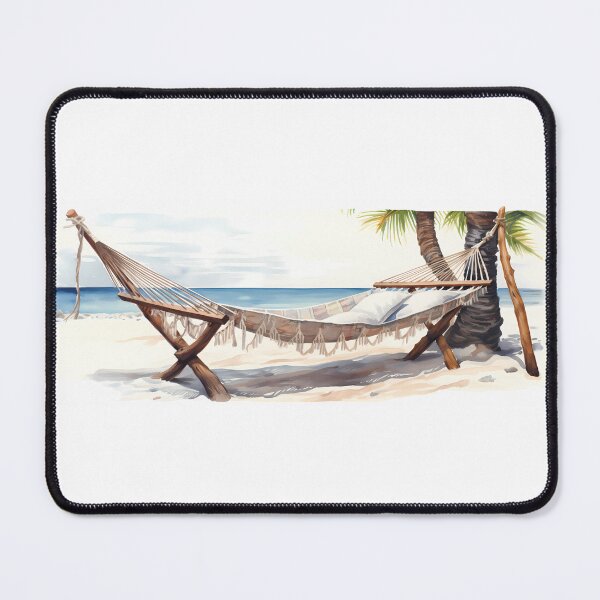 Artikelvorschau, Beach Hammock Watercolor entworfen und verkauft von tropicaltee.