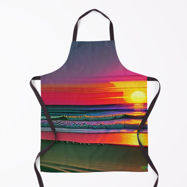 Aperçu de l'œuvre 80s Neon Abstract Beach Serenity 40 créée et vendue par Benito Del Ray.
