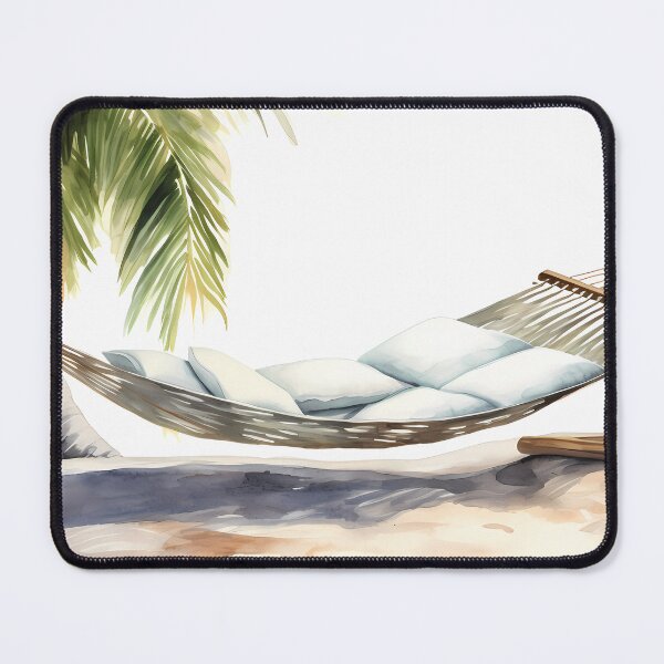 Artikelvorschau, Beach Hammock Watercolor entworfen und verkauft von tropicaltee.