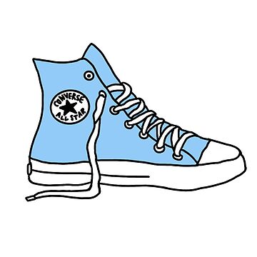 Light Blue Converse Sticker for Sale by taylorvgray Redbubble