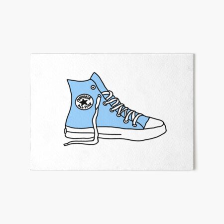Light Blue Converse Art Board Print