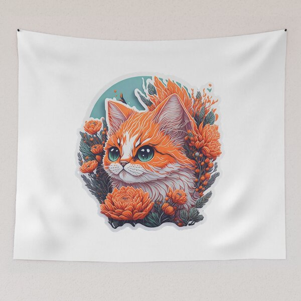 Item preview, Beautiful Cat Sticker  designed and sold by Uday24.