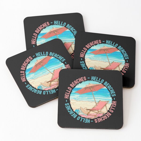 Item preview, HELLO BEACHES - Pacific Ocean, Vacay Mode, Retro Sunset, Beach, Beach Babe designed and sold by Sun Sand & Sea Art.