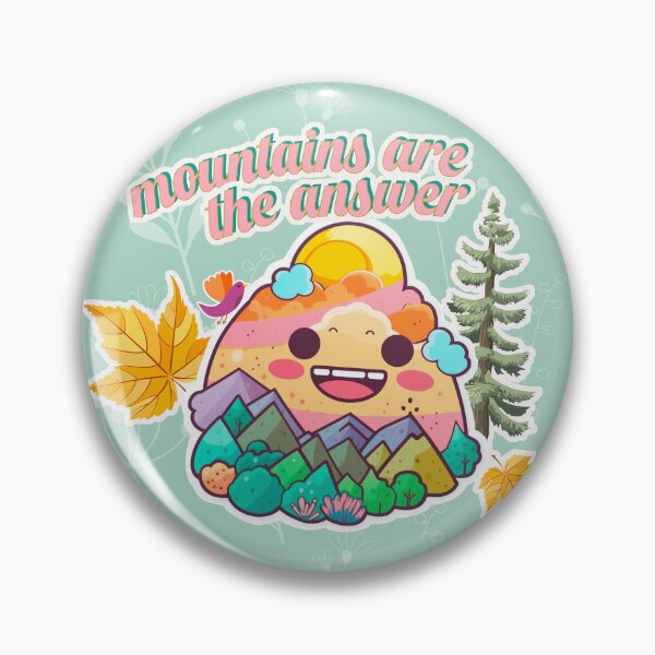 Item preview, Mountains in a happy sunset in kawaii style - mountains are the answer designed and sold by Dulf.