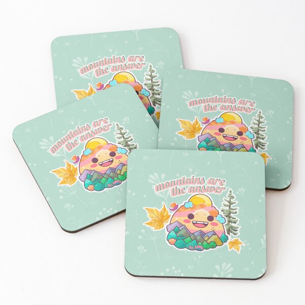 Item preview, Mountains in a happy sunset in kawaii style - mountains are the answer designed and sold by Dulf.