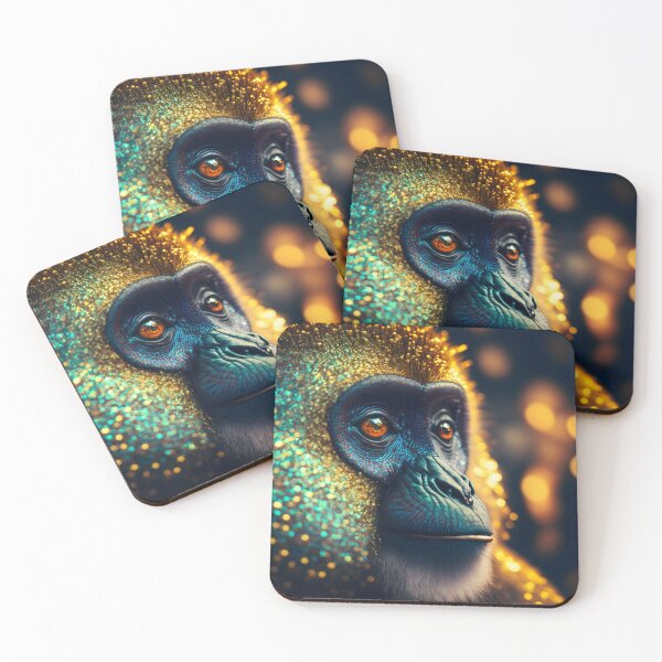 Item preview, Look of a monkey with hair made of rhinestones and sequins designed and sold by Maelgoa.