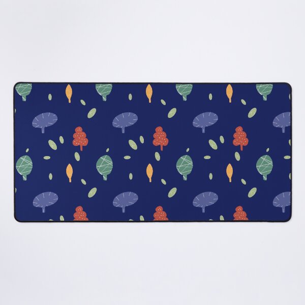 Item preview, Tree colorful textured abstract deep blue pattern designed and sold by Yana Mustafina | Boho Soulful Designs.